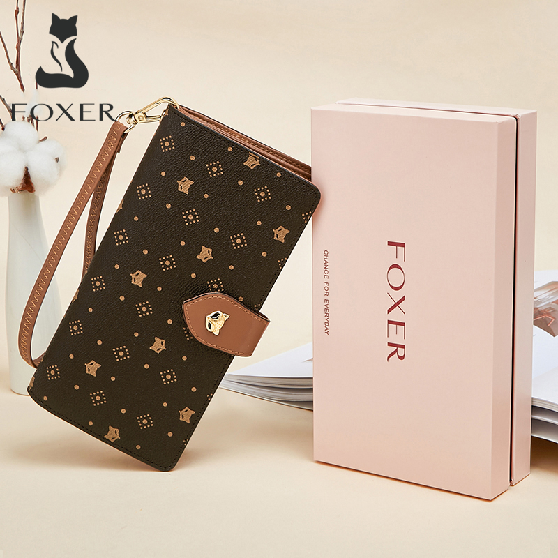 محفظة نسائية طويلة من FOXER لح - مراجعة Monogram Keychain Leather وسعره