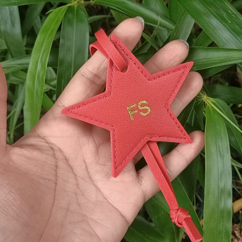 1 قطعة الأحرف الأولى الحرة الخ - مراجعة Monogram Keychain Leather وسعره
